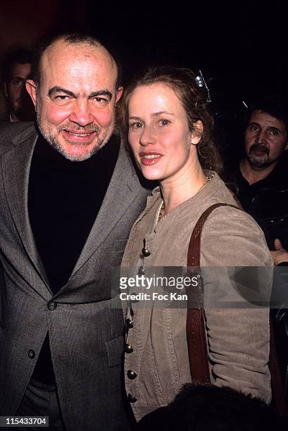 Christian Lacroix and Florence Darel during Paris Fashion Week - Autumn/Winter 2006 - Ready to Wear - Christian Lacroix - Front Row at Ecole des...