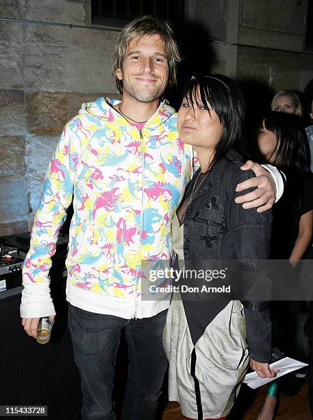 Andrew G and guest during "Levity Records" Launch Party With Levis - June 26, 2007 at National Art School in Sydney, NSW, Australia.