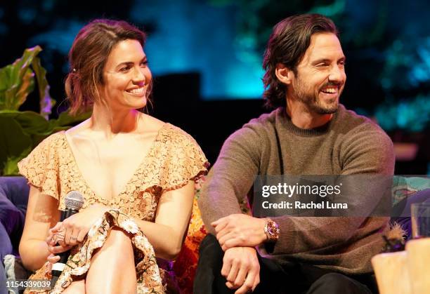 Mandy Moore and Milo Ventimiglia participate in the 20th Century Fox Television and NBC Present "This Is Us" FYC Event at John Anson Ford...