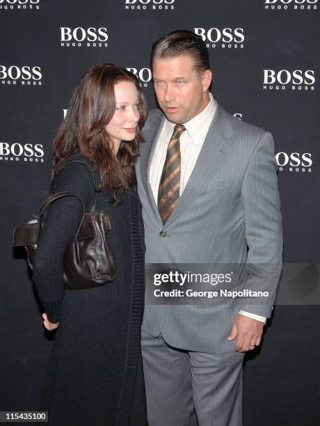 Stephen Baldwin and Kennya Deodato arrive at the BOSS Black Spring 2008 Fashion Show at the Cunard Building in New York City on October17, 2007.