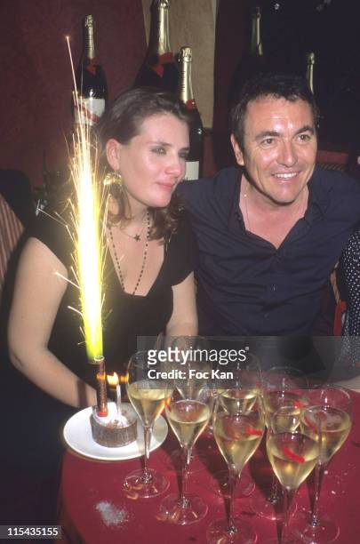 Marie Amelie Seigner and Fabien Ontoniente during Mumm's Bubbles and Roses Party - April 24, 2006 at Club Castel in Paris, France.