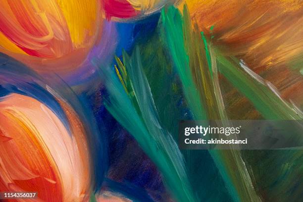 abstract painted colorful art background - action painting stock illustrations