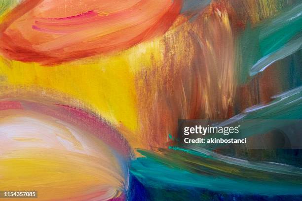 abstract painted colorful art background - action painting stock illustrations