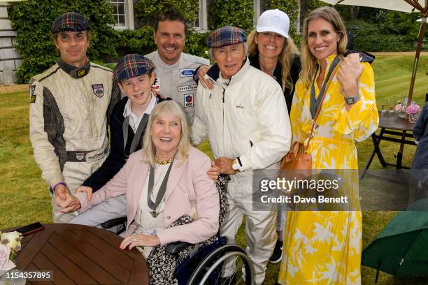 Paul Stewart, Mark Stewart, Sir Jackie Stewart, Victoria Stewart, Anne Stewart and Helen Stewart attend Cartier Style Et Luxe at the Goodwood...
