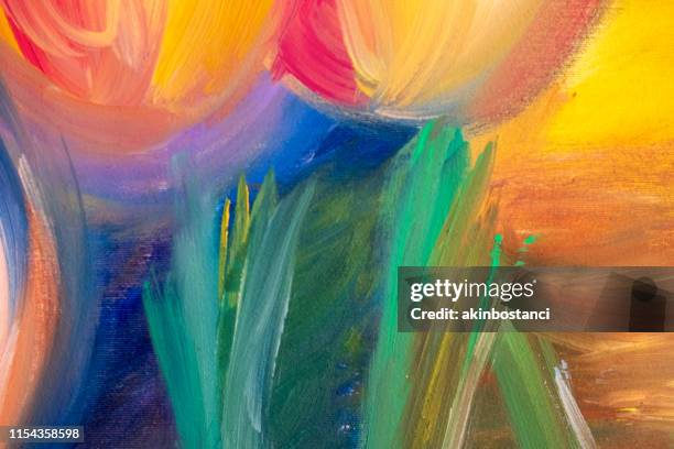 abstract painted colorful art background - action painting stock illustrations