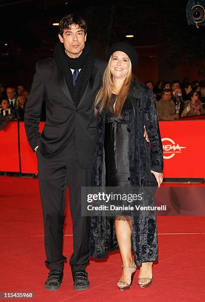 Alessandro Gassman and Sabrina Knaflitz attend the 'Un Principe Chiamato Toto' premiere during Day 6 of the 2nd Rome Film Festival on October 23,...