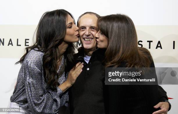 Moran Atias, Dario Argento and Asia Argento attend the 'La Terza Madre' photocall during Day 7 of the 2nd Rome Film Festival on October 24, 2007 in...