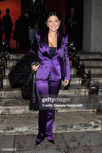 Alessia Mancini attends the Roberto Cavalli at H&M collection launch party on October 25, 2007 in Rome, Italy.