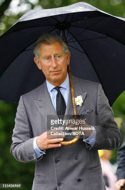 Prince Charles, the Prince of Wales, visits a housing development in Truro which has been built on land previously owned by The Duchy of Cornwall on...