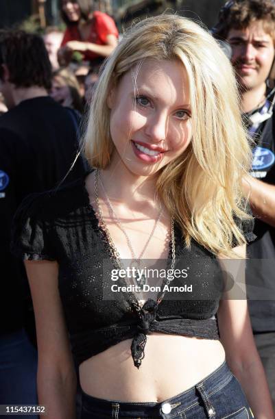 Chloe Lattanzi attends the 2007 Australian Idol grand final at the Sydney Opera House on November 25, 2007 in Sydney, Australia.