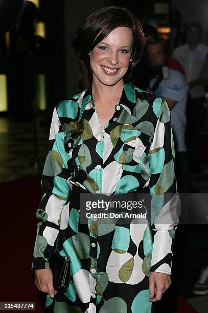 Natarsha Belling attends the Sydney premiere of "The Black Balloon" at the Dendy Opera Quays on February 27, 2008 in Sydney, Australia.