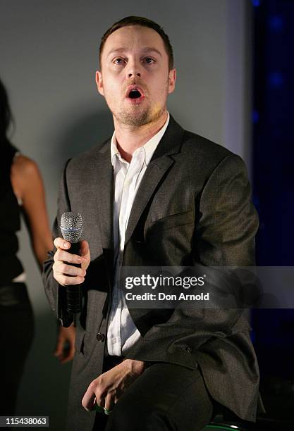 Singer Darren Hayes performs at the official Telstra launch for T at the Telstra Building on October 31, 2007 in Sydney, Australia.