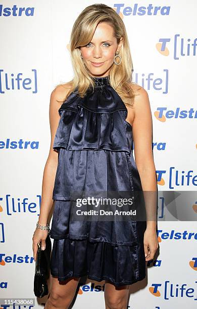 Sophie Falkiner attends the official Telstra launch for T at the Telstra Building on October 31, 2007 in Sydney, Australia.