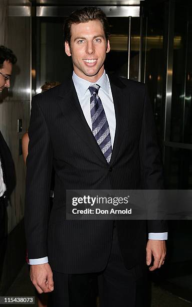 Grant Hackett attends the official Telstra launch for T at the Telstra Building on October 31, 2007 in Sydney, Australia.