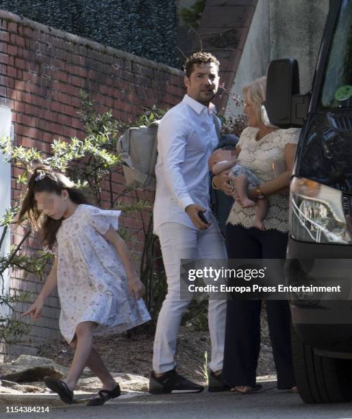 David Bisbal, Maria Ferre and Ella Bisbal Tablada are seen on June 05, 2019 in Madrid, Spain.