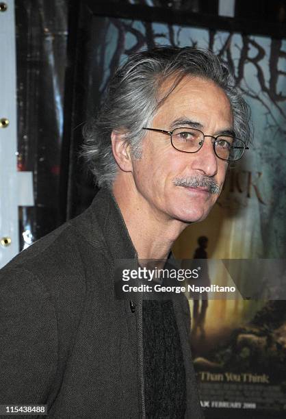 Actor David Strathairn attends a special screening of Paramount Pictures' and Nickelodeon Movies 'The Spiderwick Chronicles' at AMC Lincoln Square on...