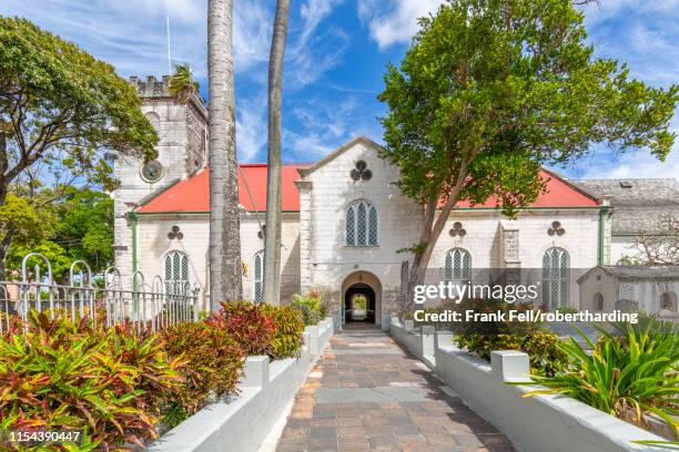 st. michael anglican cathedral, bridgetown, barbados, west indies, caribbean, central america - bridgetown barbados stockfoto's en -beelden