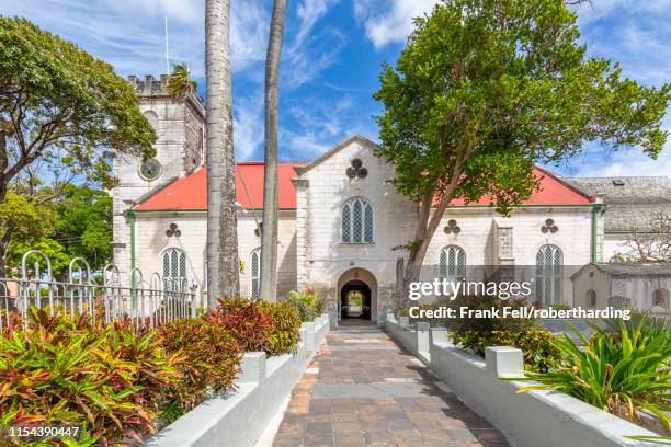 st. michael anglican cathedral, bridgetown, barbados, west indies, caribbean, central america - bridgetown barbados stock pictures, royalty-free photos & images