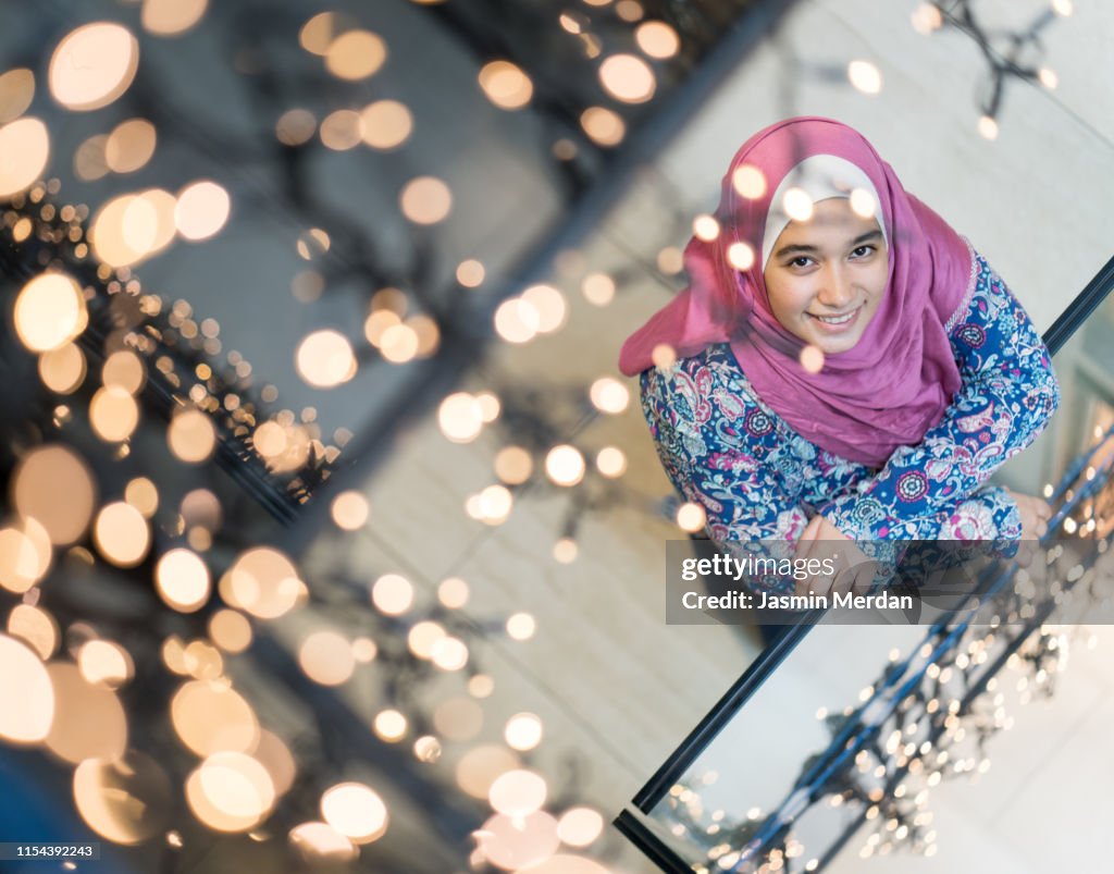 Above Shot of Muslim Girl