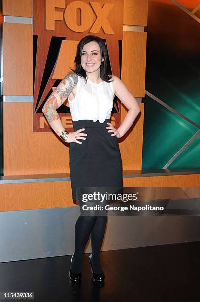 "American Idol" contestant Carly Smithson appears on Fox 5's "Good Day New York" at Fox 5 TV studios on April 15, 2008 in New York City.