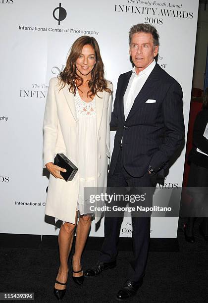 Kelly Klein and Calvin Klein arrive at the International Center Of Photography 24th Annual Infinity Awards on May 12, 2008 at Pier Sixty Chelsea...