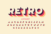 Retro style font design
