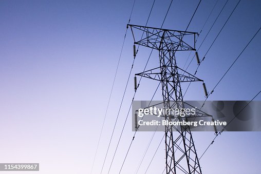 Power Lines On An Electricity Pylon Power Lines On An Electricity Pylon