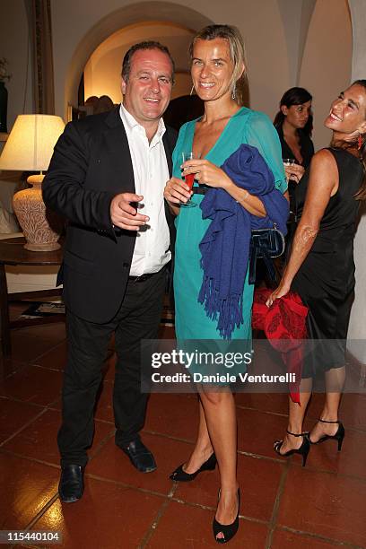 Pascal Vicedomini and his wife attend day five of the Ischia Global Film And Music Festival on July 20, 2008 in Ischia, Italy.