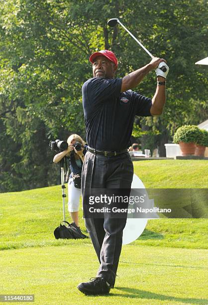 Hall of Fame Member Ozzie Smith at the 2008 MLB Hall of Fame Weekend golf tournament at the Leatherstocking Golf Course at the Otesga Hotel on July...