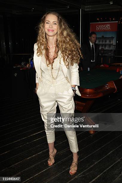 Yvonne Scio attends the Capri Hollywood Film Festival Milan Dinner Party at Old Fashion Cafe on October 13, 2008 in Milan, Italy.