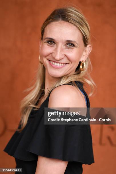 Tennis player Tatiana Golovin attends the 2019 French Tennis Open - Day Thirteen at Roland Garros on June 07, 2019 in Paris, France.