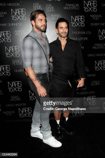 Marc Jacobs and Lorenzo Martone attends The Launch Of 15X15 A Project To Celebrate 15 Years of NARS at Industria Superstudio on November 12, 2009 in...