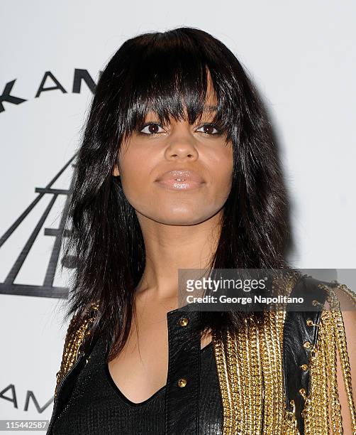 Singer Fefe Dobson attends the 25th Annual Rock And Roll Hall Of Fame Induction Ceremony at the Waldorf=Astoria on March 15, 2010 in New York City.