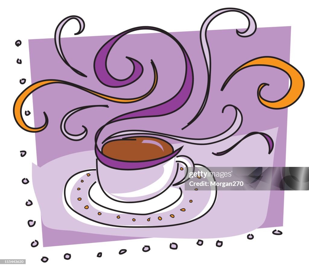 Aroma Of A Cup Of Java Vector High-Res Vector Graphic - Getty Images