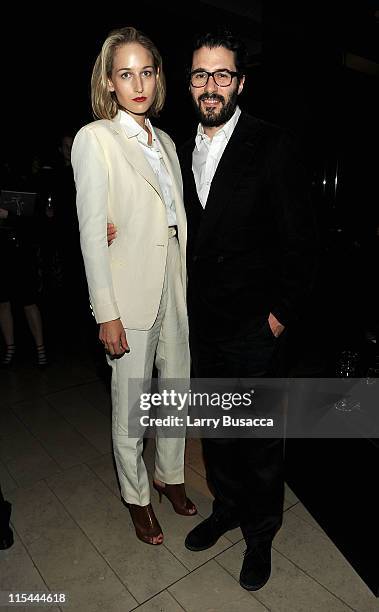 Actress Leelee Sobieski and designer Adam Kimmel attend a supper following the 2011 CFDA Fashion Awards at Alice Tully Hall, Lincoln Center on June...