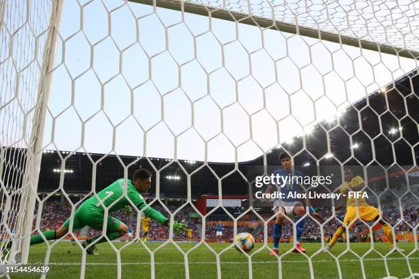 Mohamed Camara of Mali scores his team's second goal past Alessandro Plizzari of Italy during the 2019 FIFA U-20 World Cup Quarter Final match...