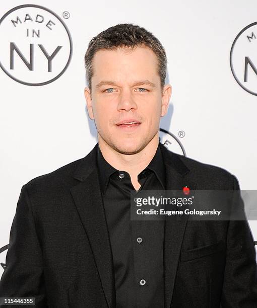 Matt Damon attends the 6th annual Made In NY awards at Gracie Mansion on June 6, 2011 in New York City.