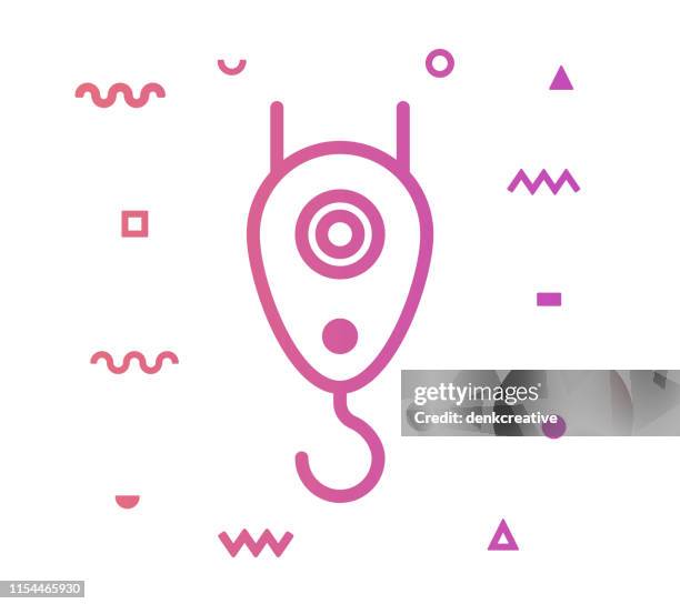 crane line style icon design - pulling up stock illustrations