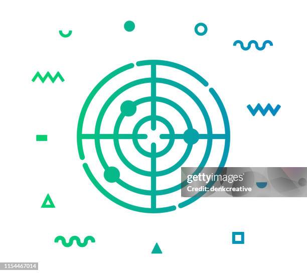 radar line style icon design - sonhar stock illustrations