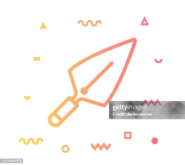 coating line style icon design - plastering services stock illustrations
