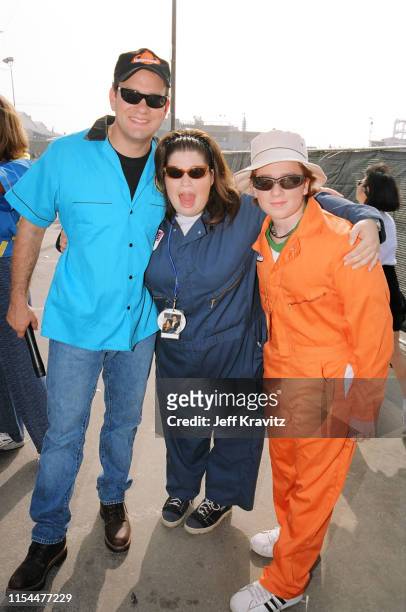Mike Malinin, Lori Beth Denberg, And Dan Tamberelli Attends The 1997 Nickelodeon Big Help-A-Thon at The Santa Monica Pier on October 19, 1997 in...