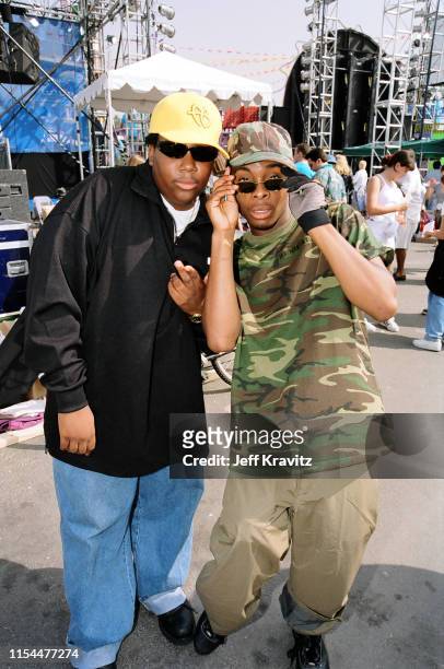 Kenan Thompson And Kel Mitchell At The 1997 Nickelodeon Big Help-A-Thon at The Santa Monica Pier on October 19, 1997 in Santa Monica, CA.