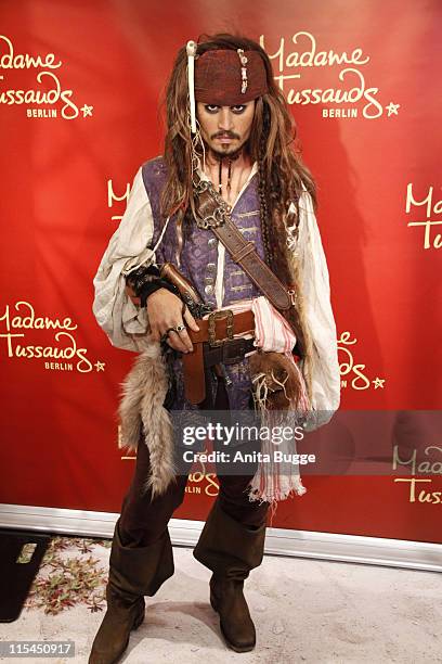 Wax figure of Captain Jack Sparrow aka Johnny Depp has been unveiled at Madame Tussauds on May 12, 2011 in Berlin, Germany.