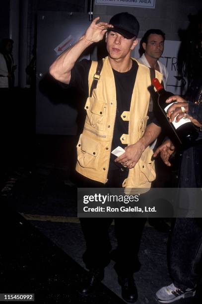 Singer Mark Wahlberg attends the Seventh Annual California Fashion Industry Friends of AIDS Project Los Angeles Benefit Dinner and Fashion Show to...