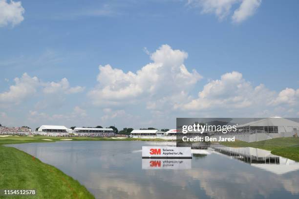 Scenic photo of the eighteenth hole during the final round of the 3M Open at TPC Twin Cities on July 7, 2019 in Blaine, Minnesota.