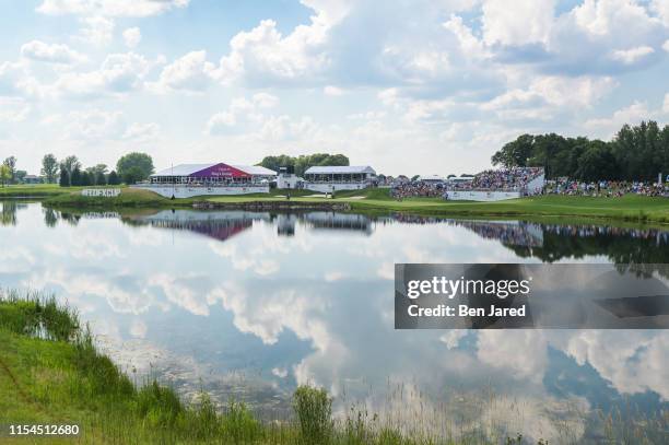 Scenic photo of the seventeenth hole during the final round of the 3M Open at TPC Twin Cities on July 7, 2019 in Blaine, Minnesota.