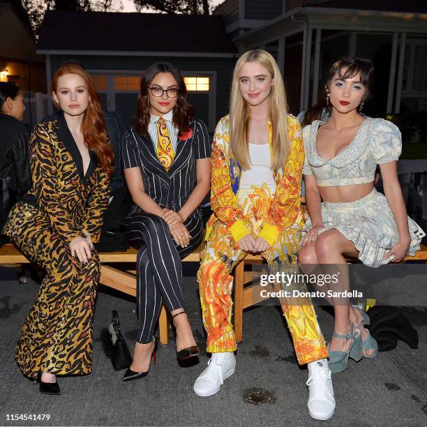 Madelaine Petsch, Camila Mendes, Kathryn Newton, and Rowan Blanchard attend the Moschino Spring/Summer 20 Menswear and Women's Resort Collection...