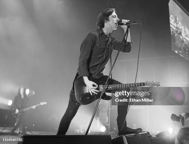 Frontman Van McCann of Catfish and the Bottlemen performs during X107.5's "Our Big Concert" at The Chelsea at The Cosmopolitan of Las Vegas on June...