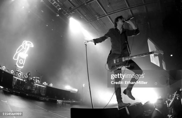 Frontman Van McCann of Catfish and the Bottlemen performs during X107.5's "Our Big Concert" at The Chelsea at The Cosmopolitan of Las Vegas on June...
