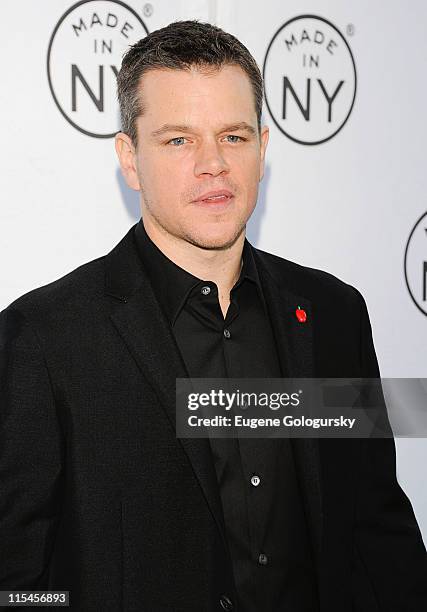 Matt Damon attends the 6th annual Made In NY awards at Gracie Mansion on June 6, 2011 in New York City.